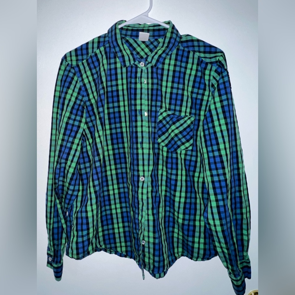 Zumba Team Plaid button up Shirt